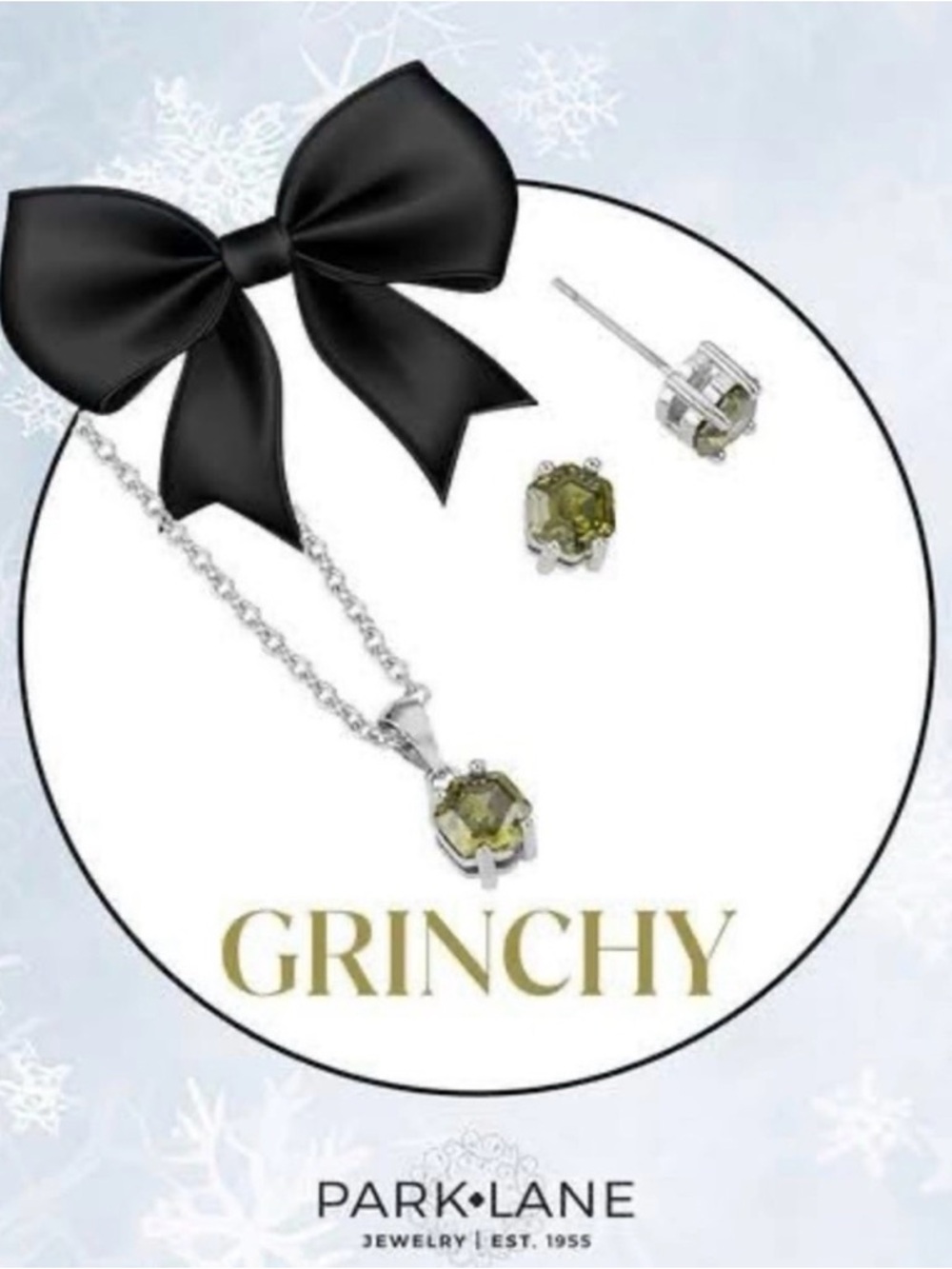 Park Lane Grinchy Necklace and Earring Set